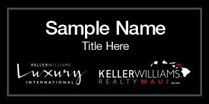 (image for) Keller Williams Luxury Maui - Executive Black Badge with Black Insert