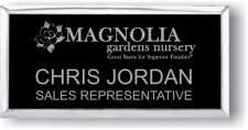 (image for) Magnolia Gardens Nursery Executive Black Silver Framed Badge