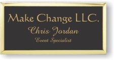(image for) Make Change LLC Executive Black Gold Framed Badge