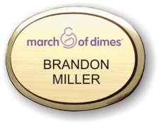 (image for) March of Dimes Executive Oval Gold Badge