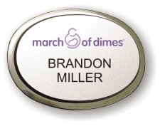 (image for) March of Dimes Executive Oval Silver Badge