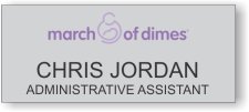 (image for) March of Dimes Silver Badge Square Corners
