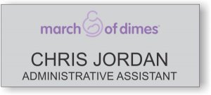 (image for) March of Dimes Silver Badge Square Corners