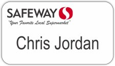 (image for) Safeway White Name Badge with Tagline