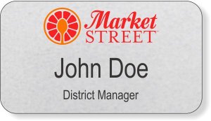 (image for) Market Street Silver Name Badge