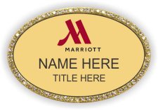 (image for) Marriott Gold Oval Bling Badge with Niceguard