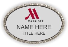 (image for) Marriott Silver Oval Bling Badge with Niceguard