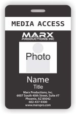 (image for) Marx Productions, Inc. Photo ID Vertical badge