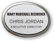 (image for) Mary Marshall Residence Silver Executive Oval Badge