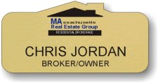 (image for) Massachusetts Real Estate Group Gold Shaped Badge