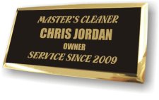 (image for) Master's Cleaner Executive Black Gold Framed Badge