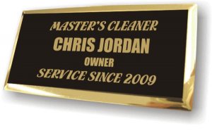 (image for) Master\'s Cleaner Executive Black Gold Framed Badge