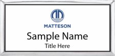 (image for) Matteson Executive Silver Badge with White Insert