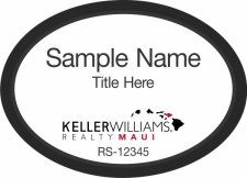 (image for) Keller Williams Maui Oval Executive Black Badge with White Insert