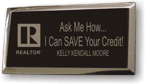 (image for) Max Broock Realtors \'Ask me how\' Executive Black Badge w/Silver Frame