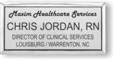 (image for) Maxim Healthcare Services Harlow Font Executive Silver Badge