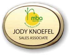 (image for) MBA Real Estate Executive Oval Gold Badge