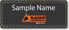 (image for) McAlvain Construction Inc. Carbon Frame Black Anodized Insert Badge