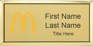 (image for) McDonald\'s Executive Gold Name Badge