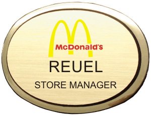 (image for) McDonald\'s Executive Oval Gold Badge