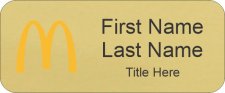 (image for) McDonald's Standard Gold Name Badge