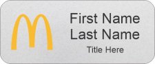 (image for) McDonald's Standard Silver Name Badge
