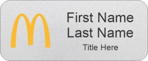 (image for) McDonald\'s Standard Silver Name Badge