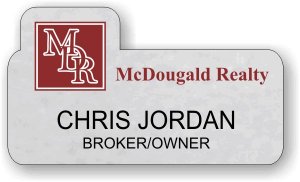 (image for) McDougald Realty Shaped Silver Badge