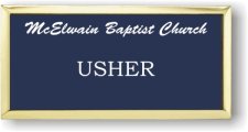 (image for) McElwain Baptist Church Executive Blue Gold Framed Badge