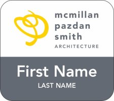 (image for) McMillan Pazdan Smith White Name Badge