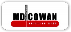 (image for) MD Cowan Drilling Rigs White Logo Only Badge