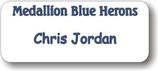 (image for) Medallion Blue Herons White Badge
