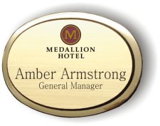 (image for) Medallion Hotel Executive Oval Gold Badge