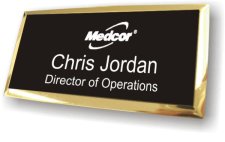 (image for) Medcor Executive Black Gold Framed Badge