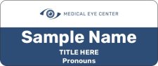 (image for) Medical Eye Center White Badge with Pronouns