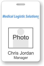 (image for) Medical Logistics Solutions White Photo ID Badge