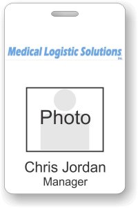 (image for) Medical Logistics Solutions White Photo ID Badge