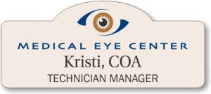 (image for) Medical Eye Center Shaped Badge (New Layout)