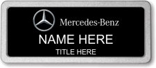 (image for) Mercedes-Benz Black Prestige Badge with Pebbled Silver Frame