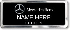 (image for) Mercedes-Benz Black Prestige Badge with Polished Silver Frame