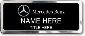 (image for) Mercedes-Benz Black Prestige Badge with Polished Silver Frame