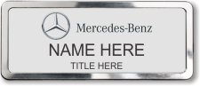 (image for) Mercedes-Benz Silver Prestige Badge with Polished Silver Frame