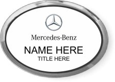 (image for) Mercedes-Benz Oval Executive White/Silver Badge