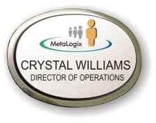 (image for) MetaLogix Silver Oval Executive Badge