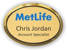 (image for) Metlife Logo A Gold Executive Oval Badge