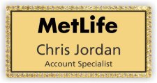 (image for) Metlife Logo B Gold Bling Badge