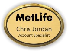 (image for) Metlife Logo B Gold Executive Oval Badge