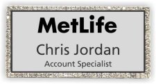 (image for) Metlife Logo B Silver Bling Badge