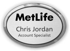 (image for) Metlife Logo B Silver Executive Oval Badge