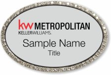 (image for) Keller Williams - Metropolitan Silver Oval Bling Silver Badge